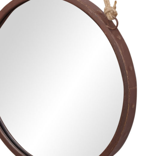 Espelho Metal e Corda Redondo D60cm