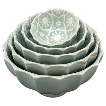 Tijela porcelana D14*8H verde/branca