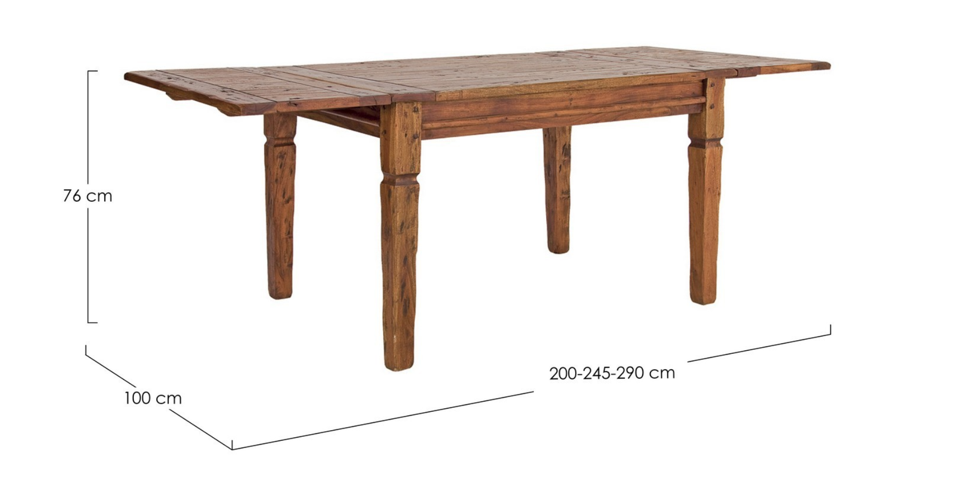 Mesa jantar ext. 200/290*100*76alt