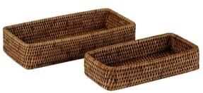 Bandeja rattan 30*14*6cm castanho