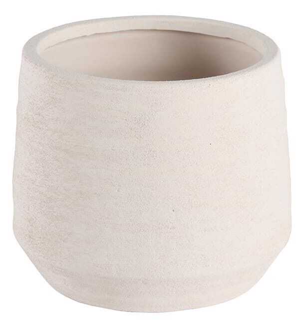 Vaso grés D14,7*12,7H branco