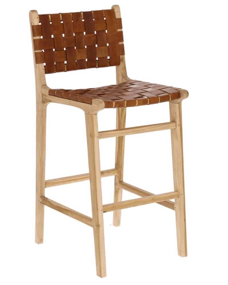 Cadeira alta teka/pele H76cm