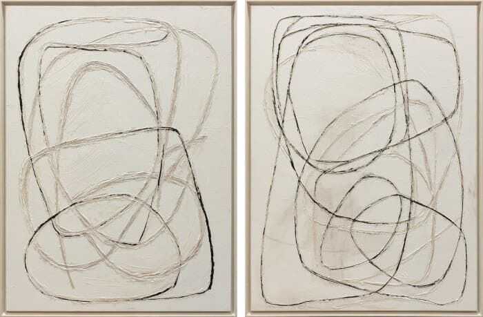 Quadro tela PS 90*3,8*120H abstrato bege