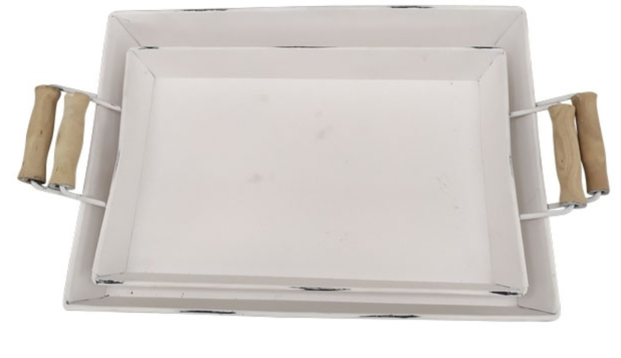 Bandeja metal 37,5*22*6,5 c/asa mad