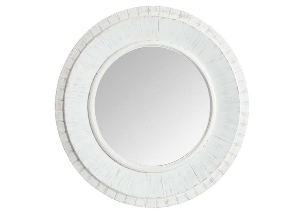 Espelho madeira branco D80*7