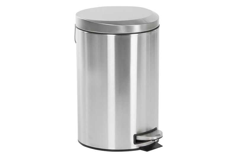 Caixote lixo inox D25*39 mate prateado