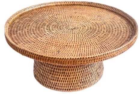 Prato bolos c/ pé rattan D30*14H
