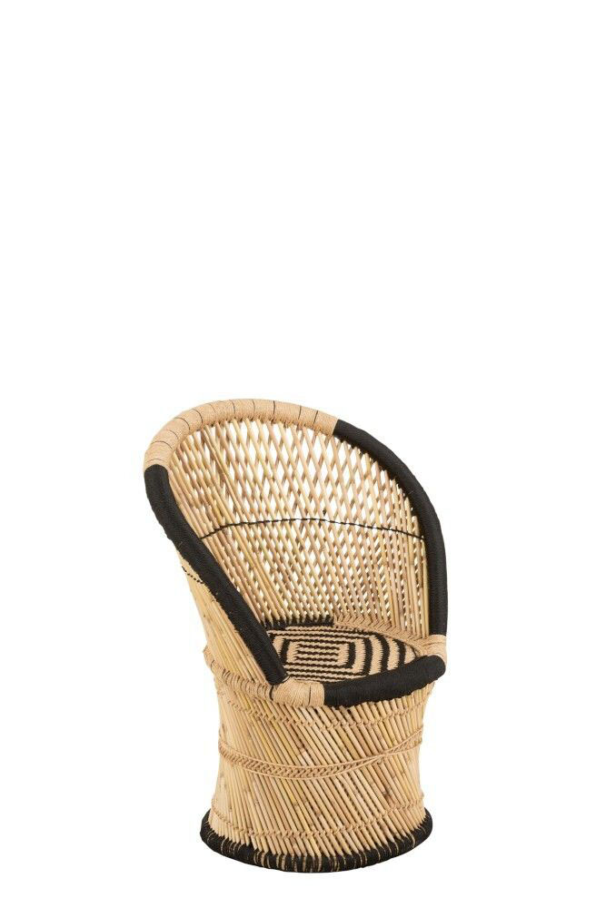 Cadeira bambu 38*41*78H natural/preta