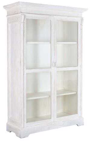 Vitrine 140*55*209H manga branco decapé