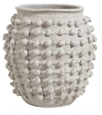 Vaso cimento D37*37,5 cinz claro