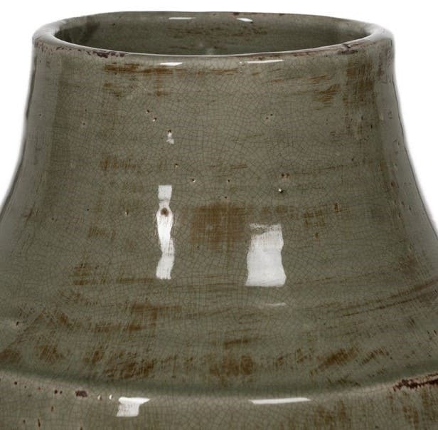 Pote cerâmica D26,5*41H cm verde vidrado