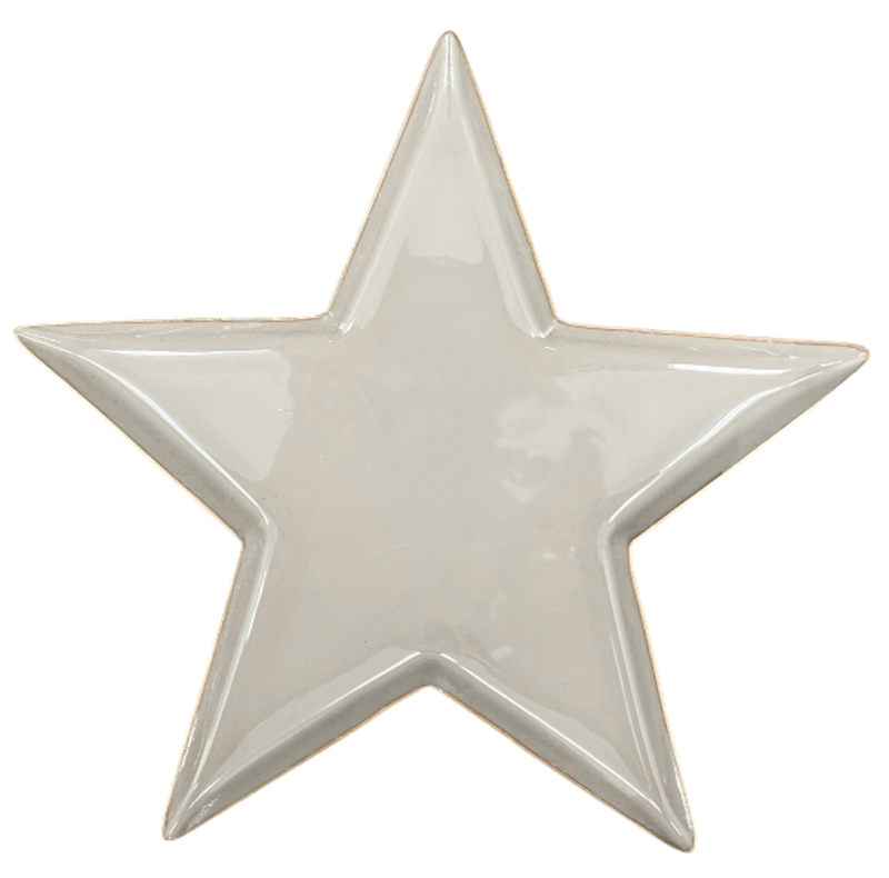 Prato estrela D20*1 esmalte beige