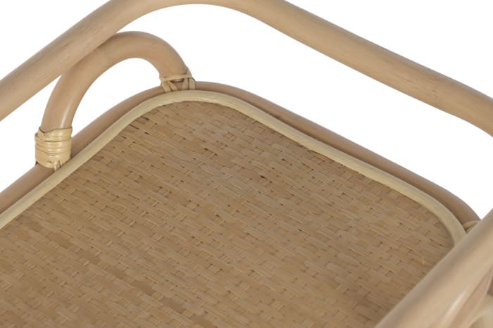 Carrinho serviço 76*43*85,5H rattan c/rodas