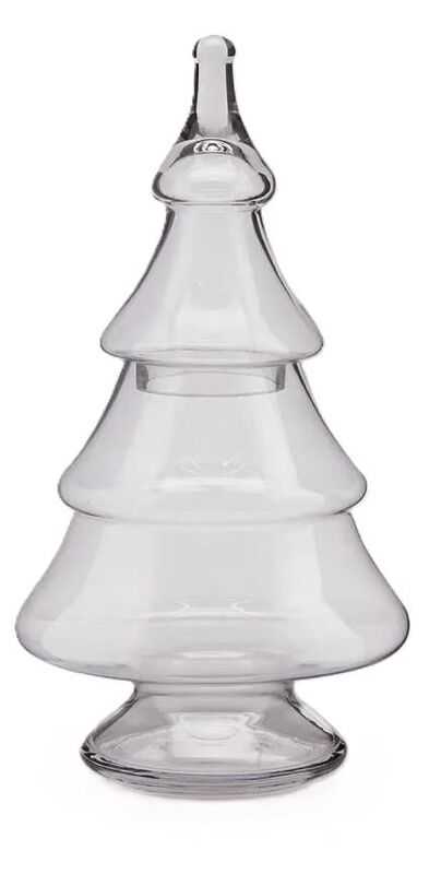 Bomboneira pinheiro vidro D24*H50 c/tampa