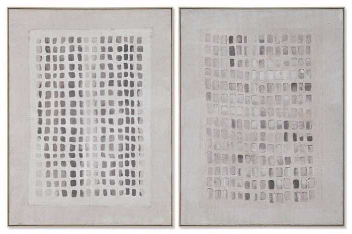 Quadro 90*4*120H moderno 3D bege/branco