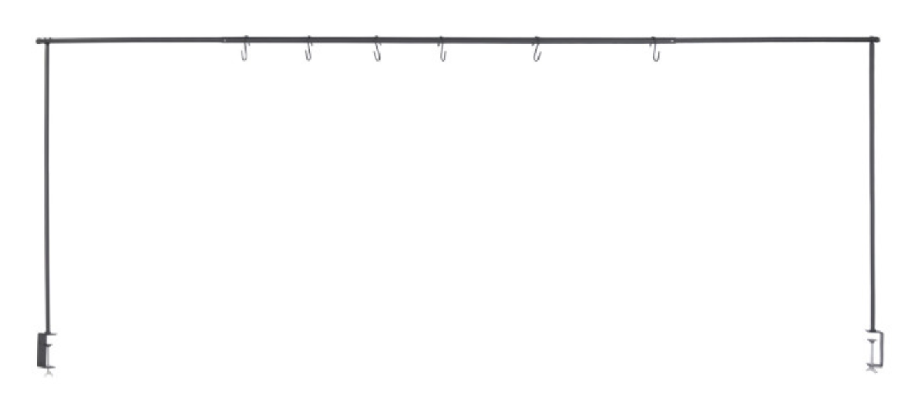 Barra/cabide ajustável mesa 190*40H ferro