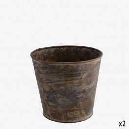 Vaso metal rústico D17,5*16 cast
