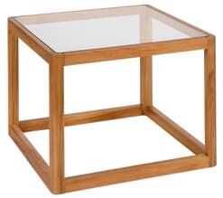 Mesa centro 60*60*45H carvalho/vidro