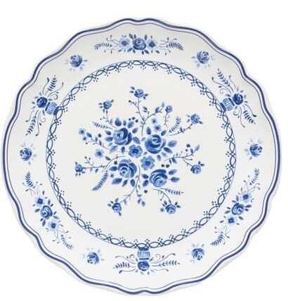 Prato sobremesa D21cm VILA branco-azul