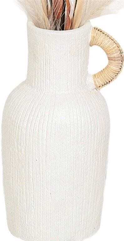 Jarra terracota branca asa verga