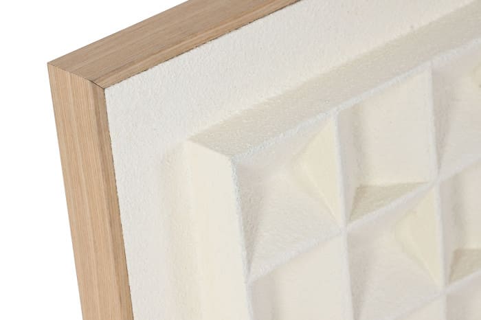 Quadro gesso/MDF 60*7*60 geométrico