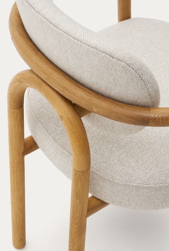 Cadeira MELQUI 55,5*59*H77 carvalho/estofada