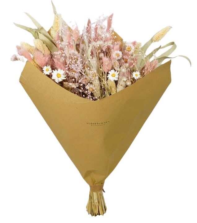 Bouquet flores secas clássico cores