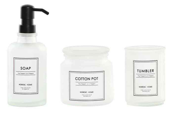 Cj 3 peças c banho 7,5*7,5*20 vidro 400ml