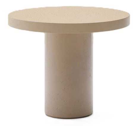 Mesa jantar D90*75H cimento bege