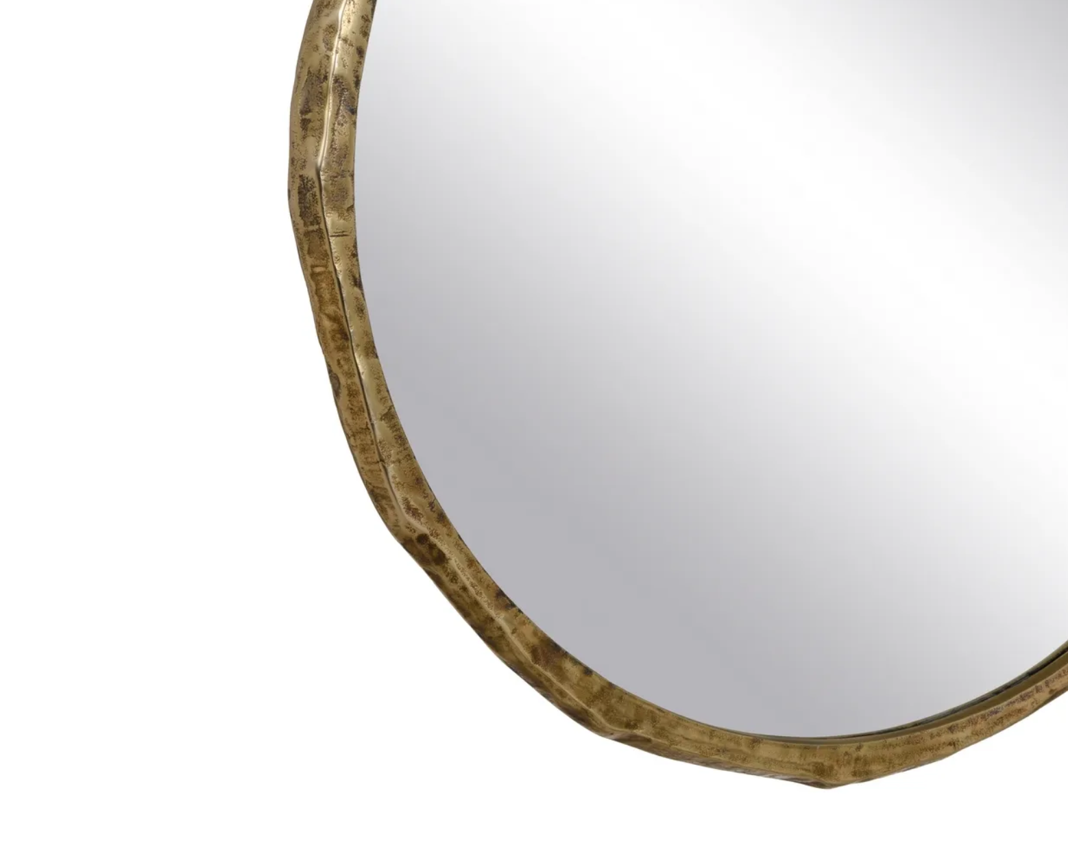 Espelho D88cm aluminio dourado envelhecido