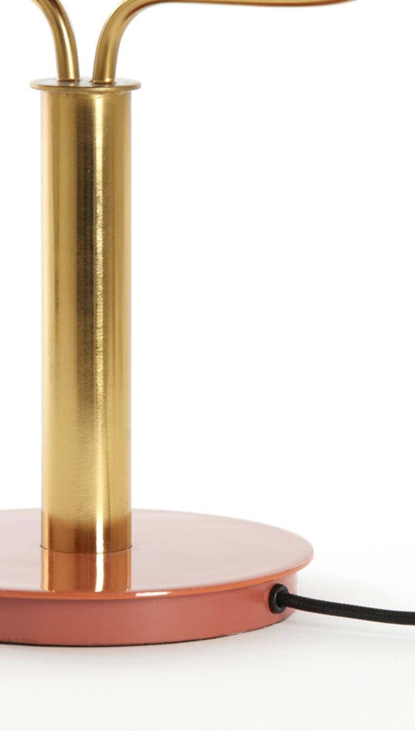 Cand mesa  37*14*43H laranja/metal dourado