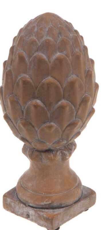 Pinha 9*9*20H cimento/terracota