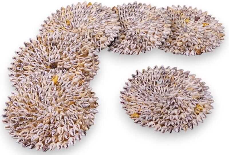 Cj 6 bases copos búzios D11cm