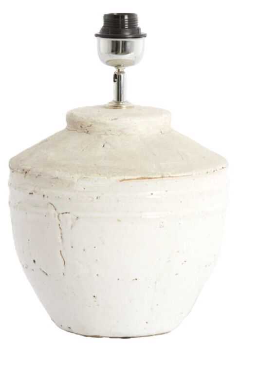 Cand mesa D25*35H cerâmica antiga branco