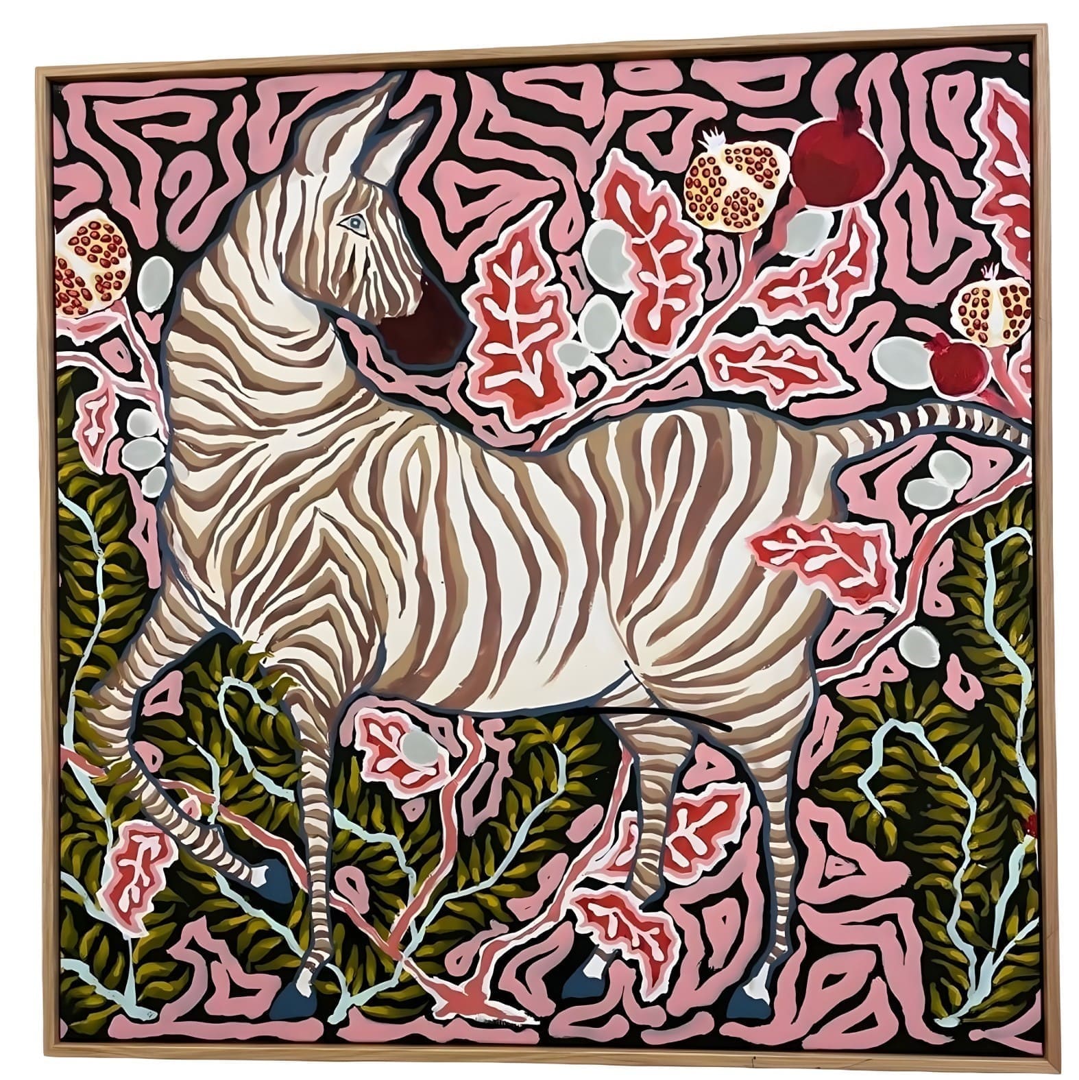 Quadro Tela cavalo colorido 80*80cm