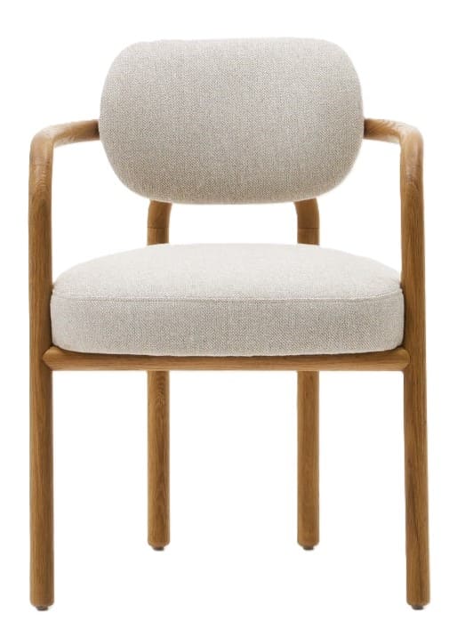 Cadeira MELQUI 55,5*59*H77 carvalho/estofada