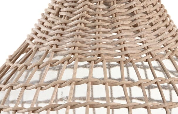 Garrafa vidro D22*H41 c/rattan entrançado