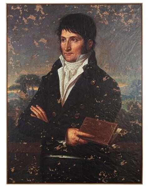 Quadro 81*3*61 fig masc c moldura abeto