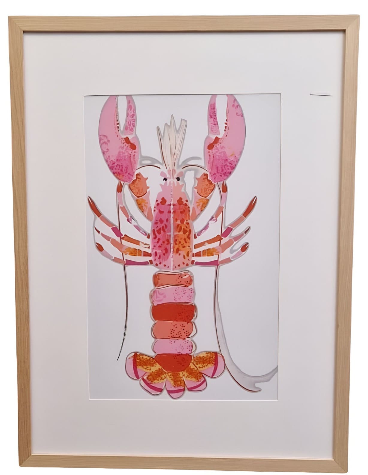 Quadro estampa 60*80 Lagosta c/PP branco