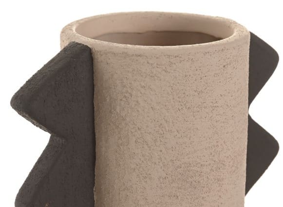 Jarra cerâmica 18*18*29H rugosa castanho