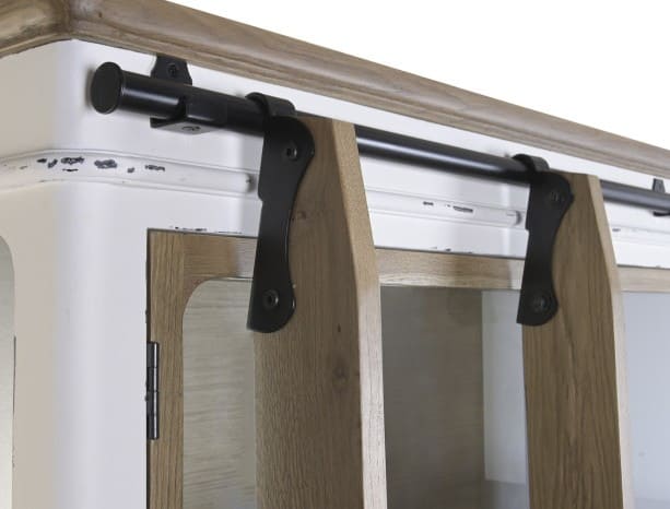 Vitrine 180*45*240H carvalho/vidro c/escada