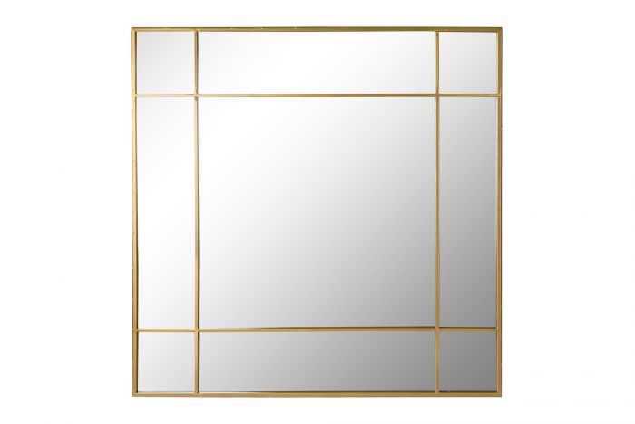 Espelho quadrado 90*3*90 vidro/ferro dourado