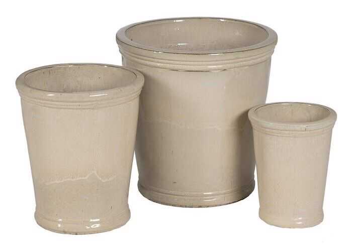 Vaso cerâmica D35*41cm creme