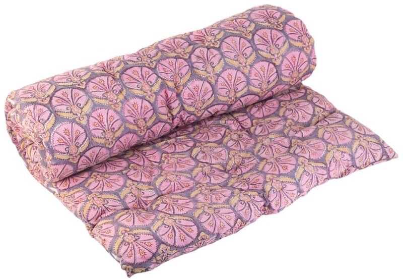 Topper acolchoado 65*190 estampado rosa