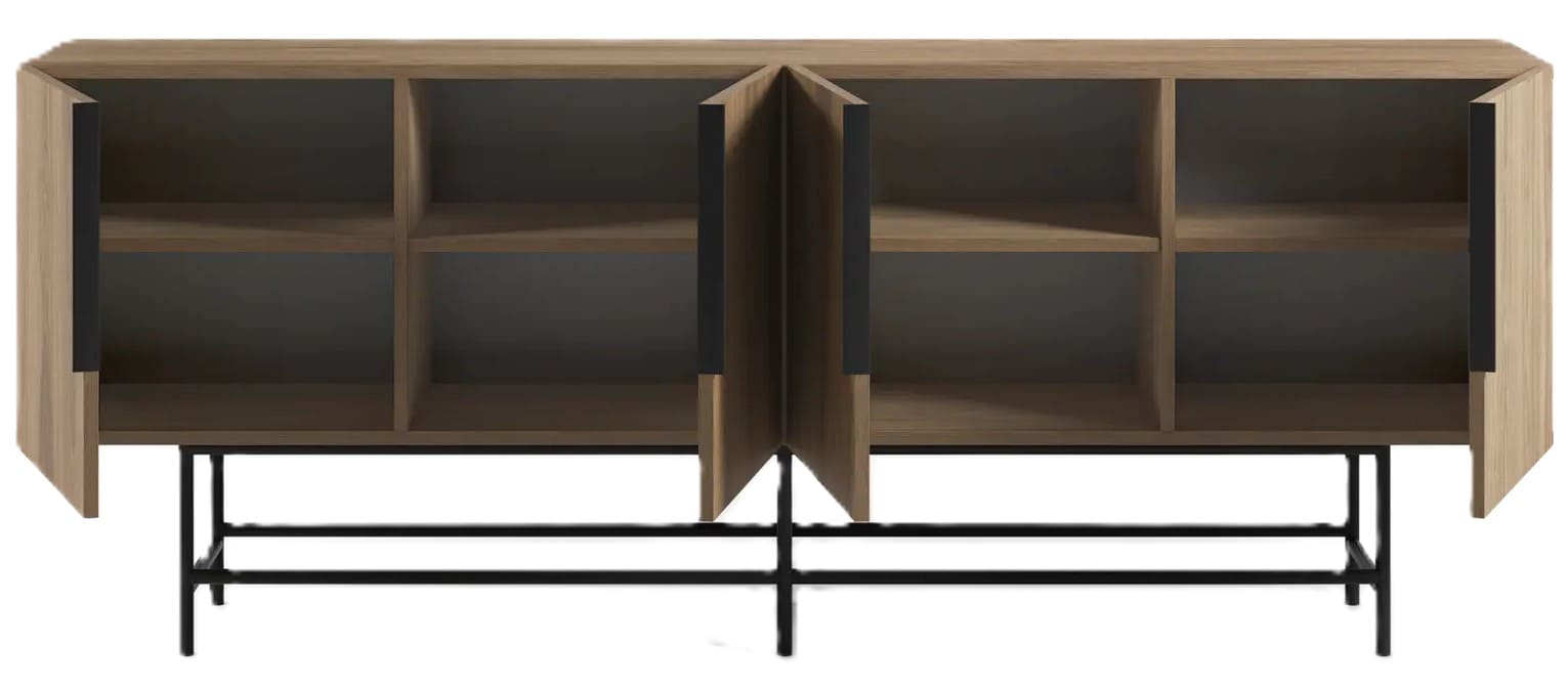 Aparador 200*40*H77,9 carvalho 4 portas