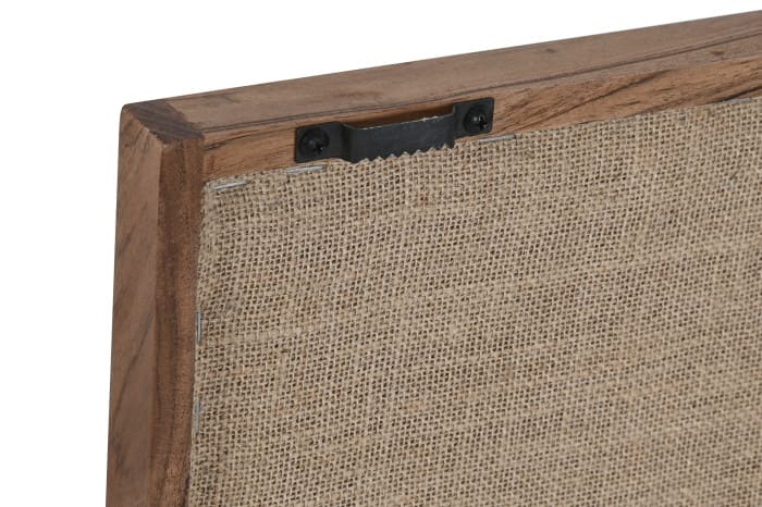 Quadro ráfia/acácia 40*3*60 geométrico nat