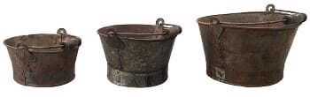 Balde largo metal c/asa 34*34*22cm