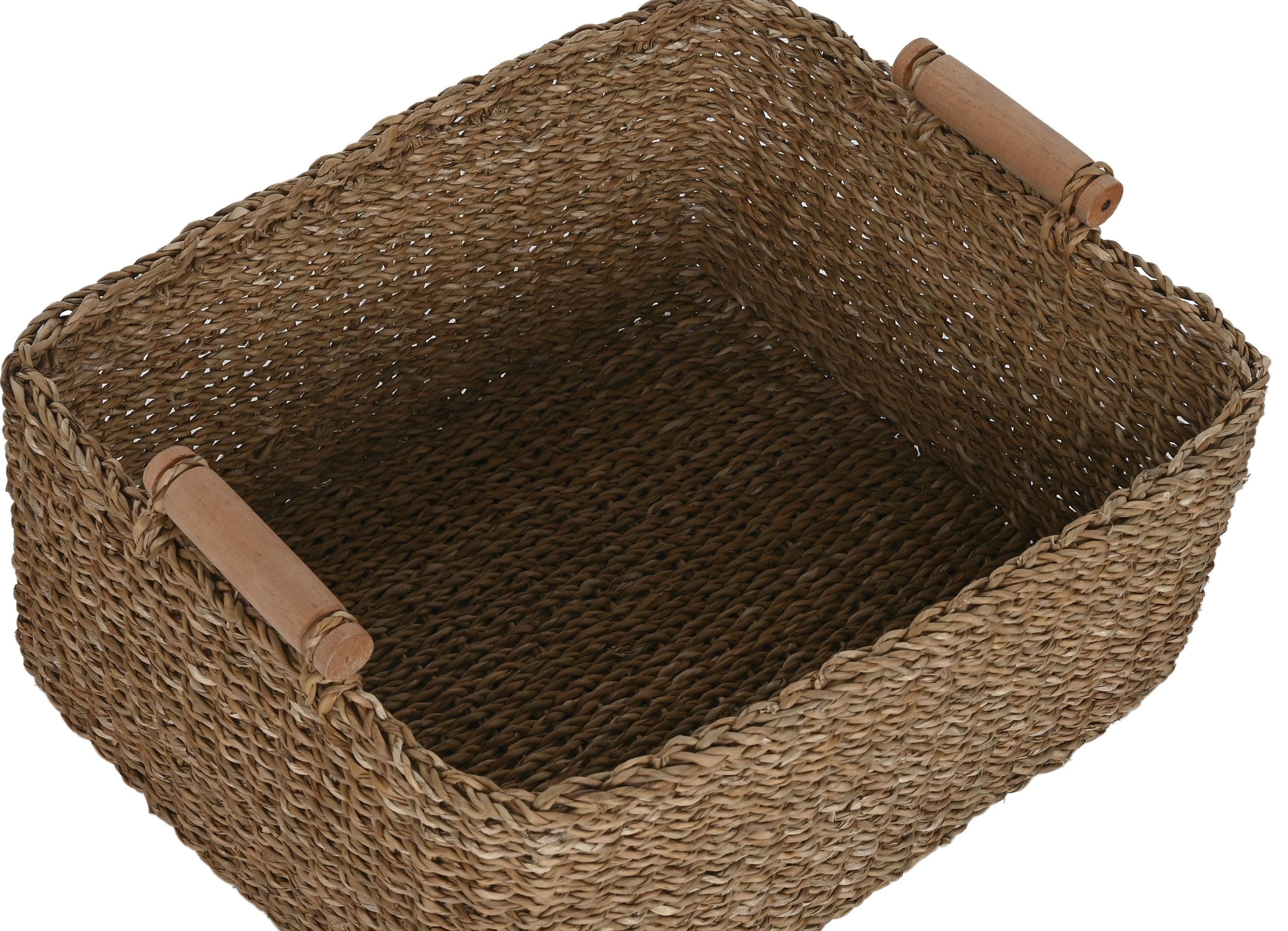 Cesta junco/juta 52*40*25H  c/ asas