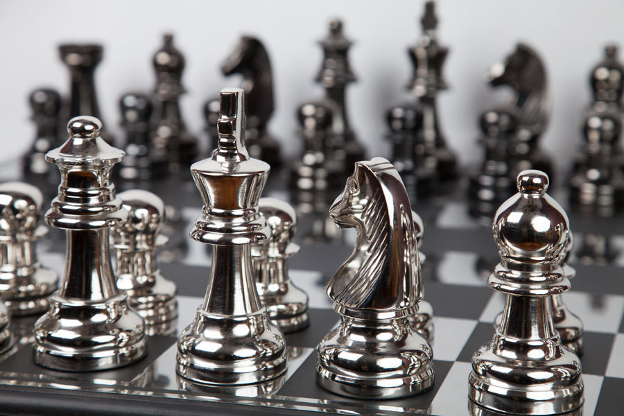 Tabuleiro xadrez peça aluminio 68*67*17