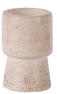 Castiçal peq D6cm cimento taupe